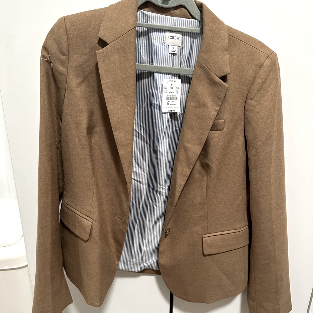 J.Crew Factory Original Schoolboy Blazer Camel 8 NWT AC131